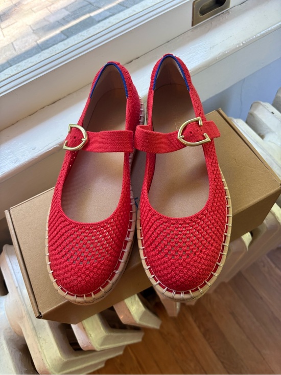 Rothy's Shoes - Rothy's Espadrille Mary Jane in Red Hot. NWT. Size 8.5